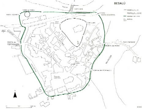 Mapa de Besal Medieval